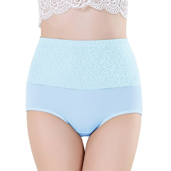 Akiihool Womens Seamless Underwear Bikini Underwear with Cute Bow Briefs Panties (Light Blue,L)