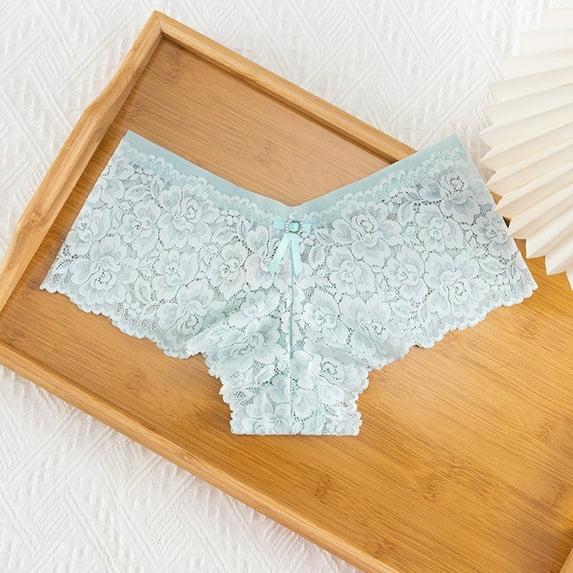 Akiihool Womens Seamless Underwear Women Cotton Underwear High Waist Tummy Control Panties Ladies Panty Plus Size Briefs (Light Blue,One Size)