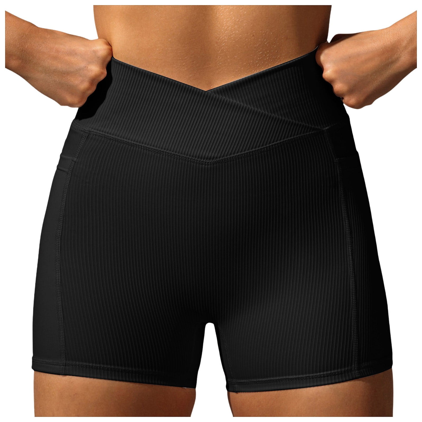 Akiihool Womens Shorts High Waisted Biker Yoga Gym Running Workout