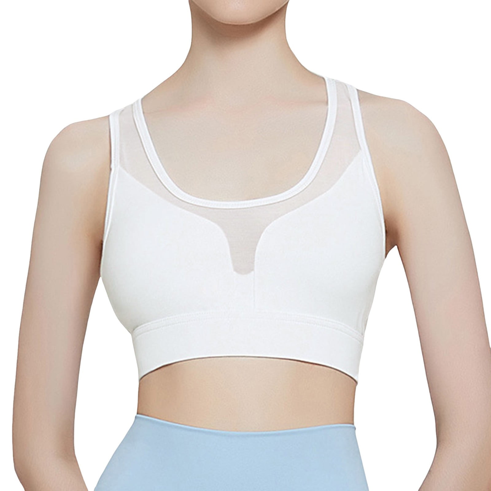 Akiihool Womens Sports Bras Women's High Neck Longline Sports Bra - Padded Racerback Yoga Bra