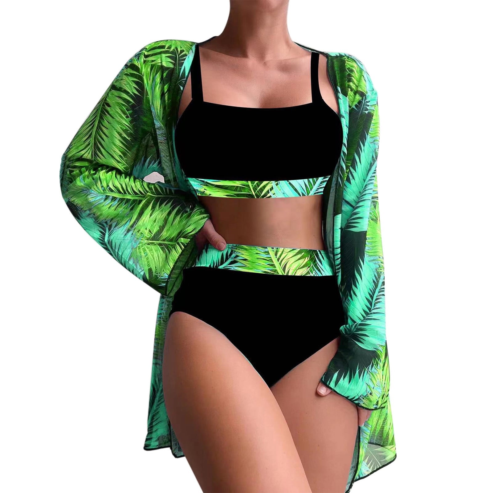 Akiihool Plus Size Swimsuit For Women Swimsuits for Women Tankini Teen  Bathing Suit Tummy Control Modest Swimwear with Boy Shorts (Black,XL) 