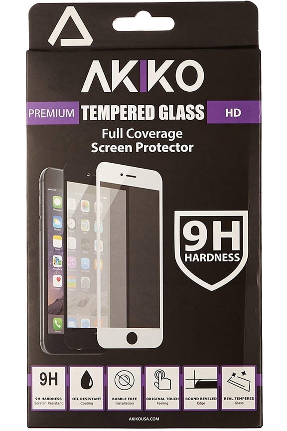 AK-SP3871 iPhone 6 6s Plus White Screen Protector 2.5D Full Screen Tempered Glass Protector
