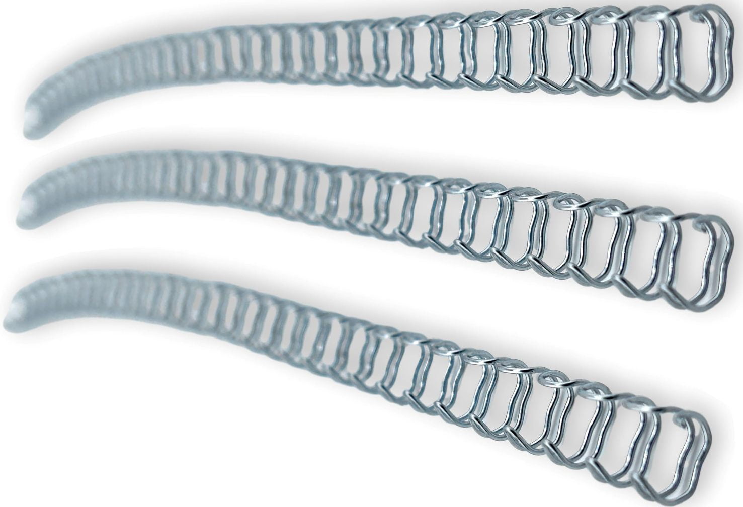 Akiles EW32L316SV Double Loop Metal Wire Binding Spines (Pack of 100), Silver; 3:1 Pitch; 3/16" (4.8 mm); Ideal for Binding a Vast Range of Articles, Such as Catalogs, Manuals, Books, Agendas, & Mor