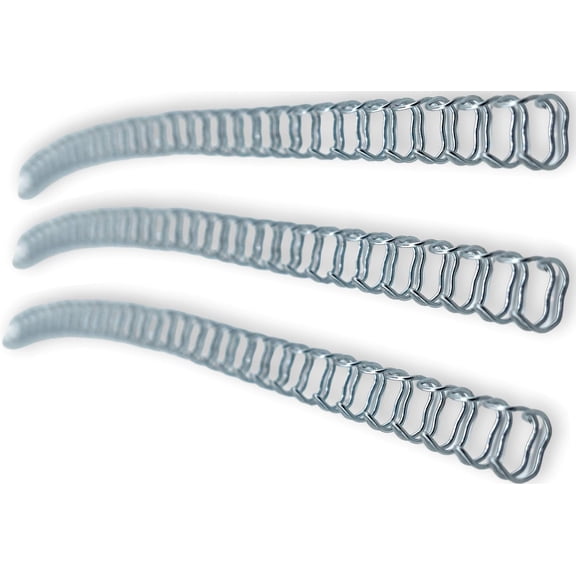 Akiles EW32L316SV Double Loop Metal Wire Binding Spines (Pack of 100), Silver; 3:1 Pitch; 3/16" (4.8 mm); Ideal for Binding a Vast Range of Articles, Such as Catalogs, Manuals, Books, Agendas, & Mor