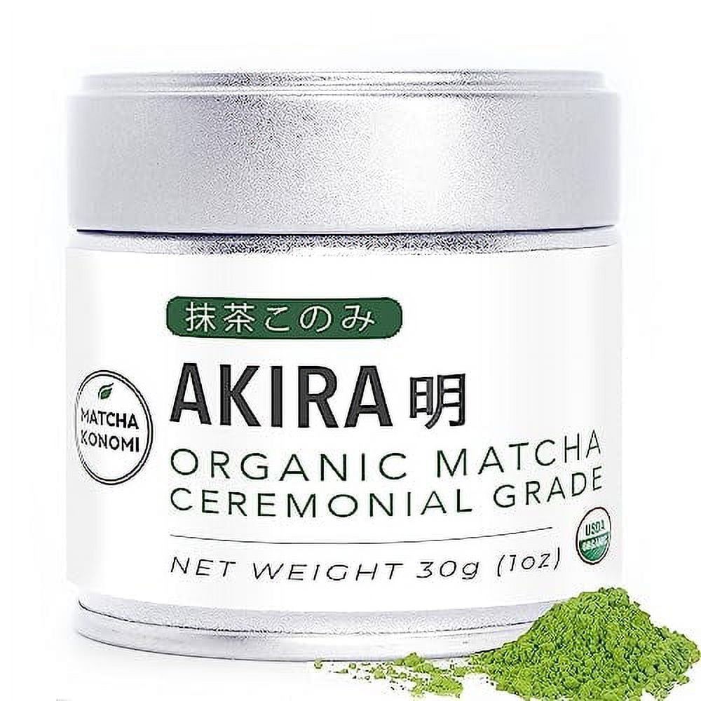 Akira Matcha 30g - Organic Premium Ceremonial Japanese Matcha Green Tea  Powder - First Harvest, Radiation Free, No Additives, Zero Sugar - USDA and  JAS Certified 