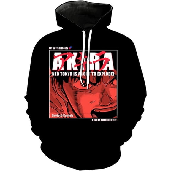 Akira Merch Hoodie Cool Print Casual Pullover Unisex Harajuku Clothing Hip-Hop Sweatshirt