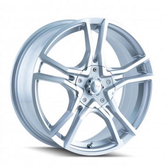 Akita 485-8701S 4-100, 4-114.3 PCD Ak85 Hypersilver Machined Face Wheel