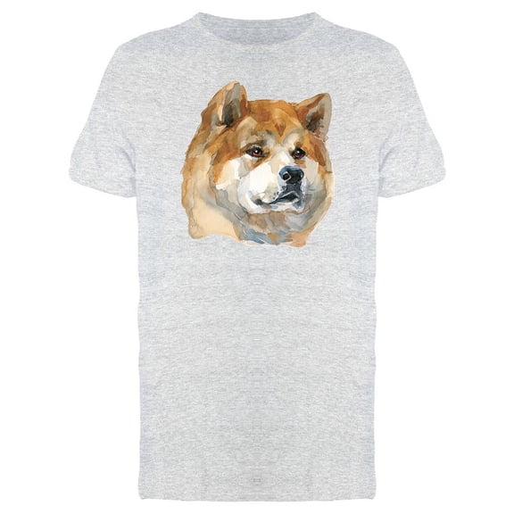 Akita Dog Head Painting T-Shirt Men -Image by Shutterstock, Male Small