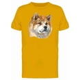 thumbnail image 1 of Akita Dog Head Painting Tee Men's -Image by Shutterstock, 1 of 1