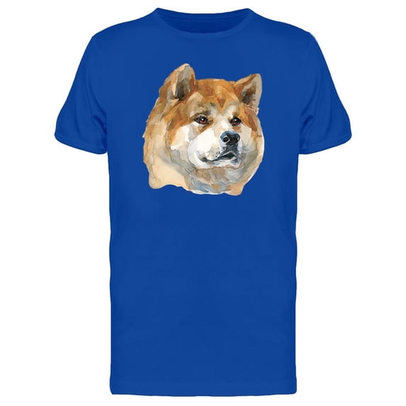 Akita Dog Head Painting Tee Men's -Image by Shutterstock