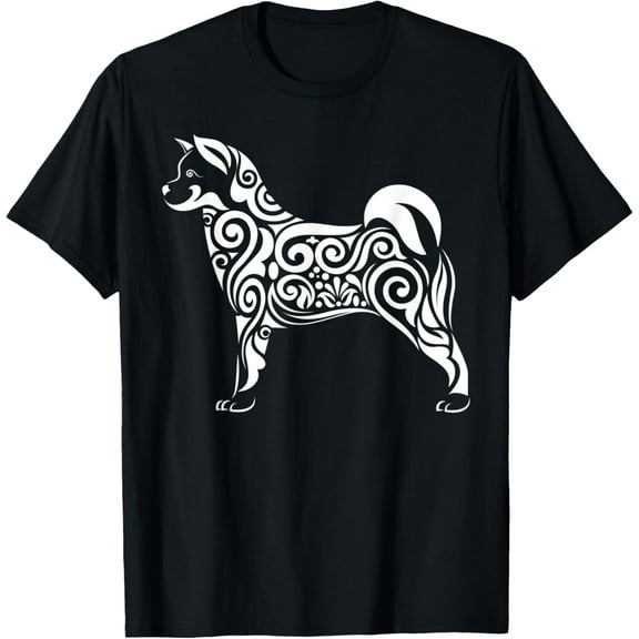 Akita Dog T-Shirt - Cute Artistic Tee T-Shirt men and women can wear, black, white, gifts