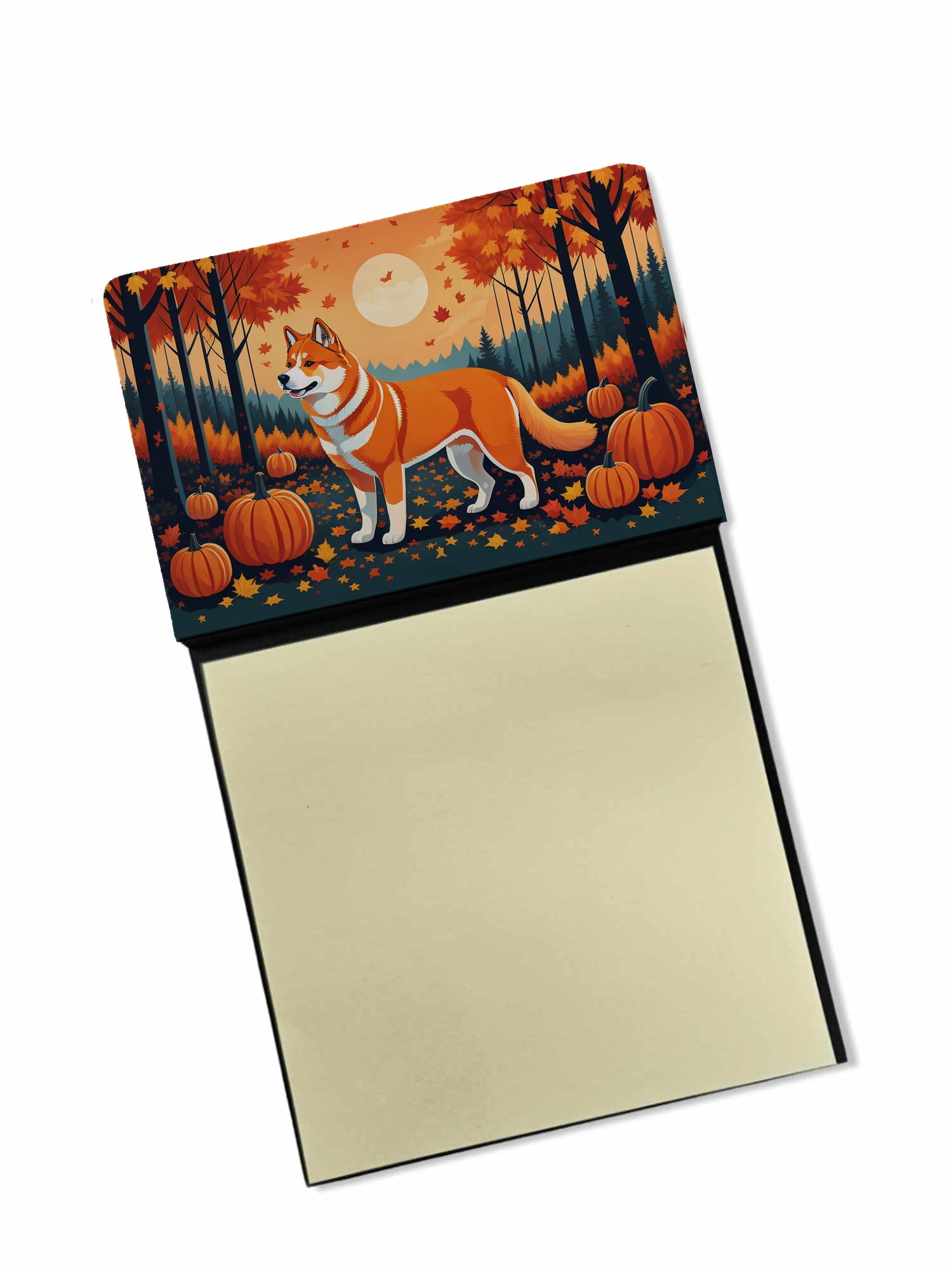 Akita Fall Sticky Note Holder 3.25 in x 5.25 in