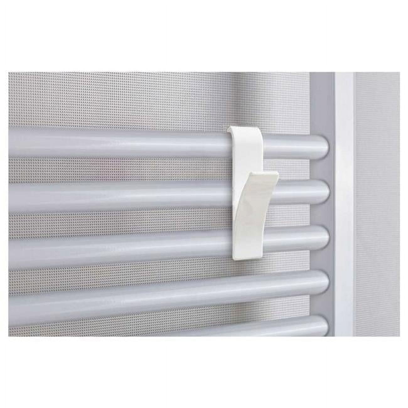 White Plastic Portable Over the Door Towel Hook Set