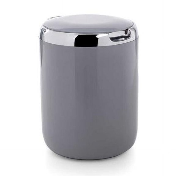 Akita Line HomeMarket ANSN-E29-WASTEBIN-PLAST-3LT-GR Pasifik Plastic Waterproof Car & Kitchen Counter Top Trash Can with Cover and Lid, Front Seat, 3 Liter (Gray)