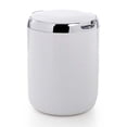 thumbnail image 1 of Akita Line HomeMarket ANS-E29-WASTEBIN-PLAST-3LT-WH Pasifik Plastic Waterproof Car & Kitchen Counter Top Trash Can with Cover and Lid, Front Seat, 3 Liter (White), 1 of 3