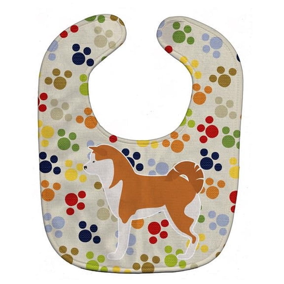 Akita Pawprints Baby Bib