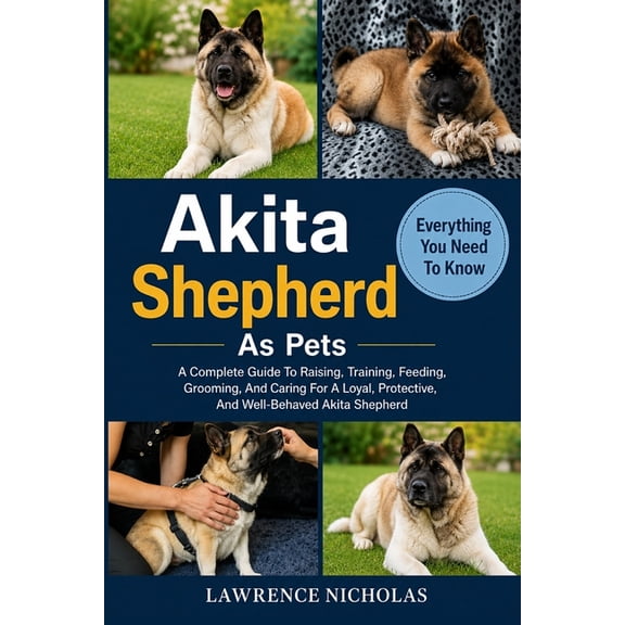 Akita Shepherd as Pets: A Complete Guide To Raising, Training, Feeding, Grooming, And Caring For A Loyal, Protective, An, (Paperback)