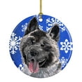 thumbnail image 1 of Akita Winter Snowflakes Holiday Ceramic Ornament SC9481CO1, 1 of 2
