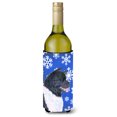 thumbnail image 1 of Akita Winter Snowflakes Holiday Wine Bottle Hugger, 1 of 1