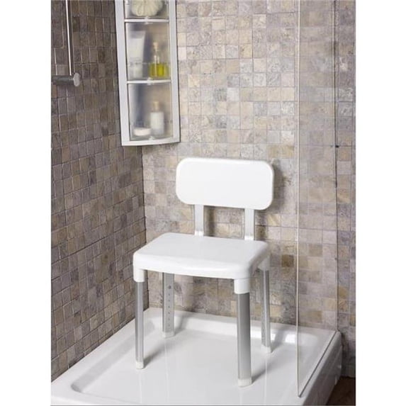 AkitaLine HomeMarket Cappadocia Heavy Duty Shower Chair with Backrest, Bathtub Seat for Adults & Disabled, Non Slip Legs