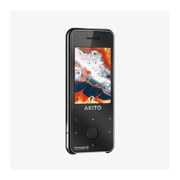 Akito S6 Kosher MP3 Player with 8GB Memory Bluetooth 5.0 Touch Buttons and Built-In Speaker (Black)