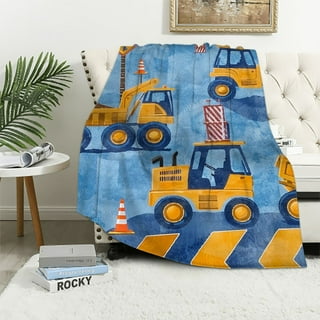 Construction truck fleece blanket sale