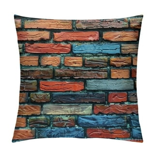 Brick colored throw pillows sales