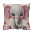Akjvoe Elephant Square Pillow Covers, Soft Cushion Case, Home Decor