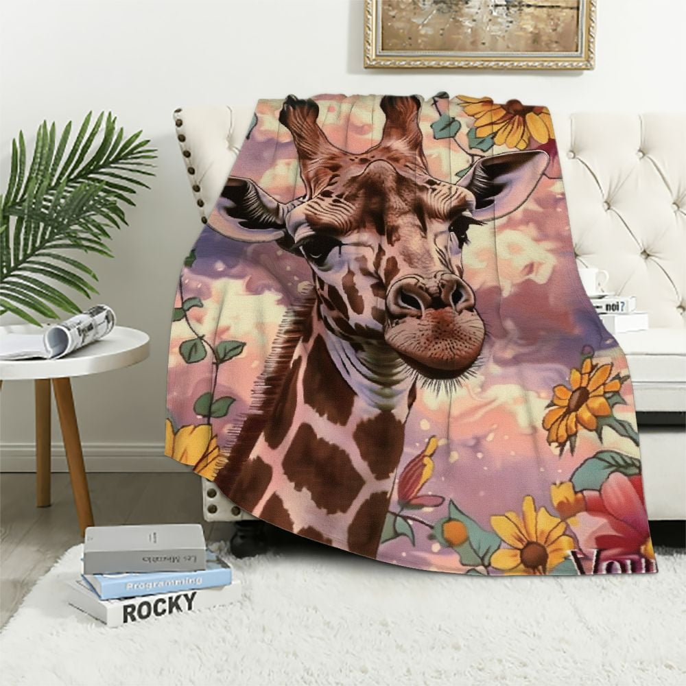 Akjvoe Giraffe Blanket for Adults Girls Kids Boys Giraffe Blanket Gifts