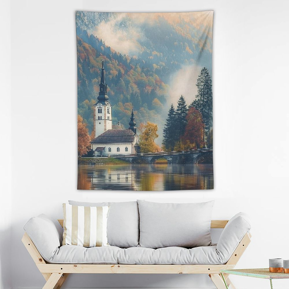 Akjvoe Lake Mountains Tapestry Forest Tree Tregraf National Park