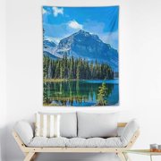Akjvoe Mountain with Lake Photo Wallpaper Landscape Wall Mural for TV Background Wall Bedroom Living Room Sofa Wall (not self-Adhesive) 30x40in