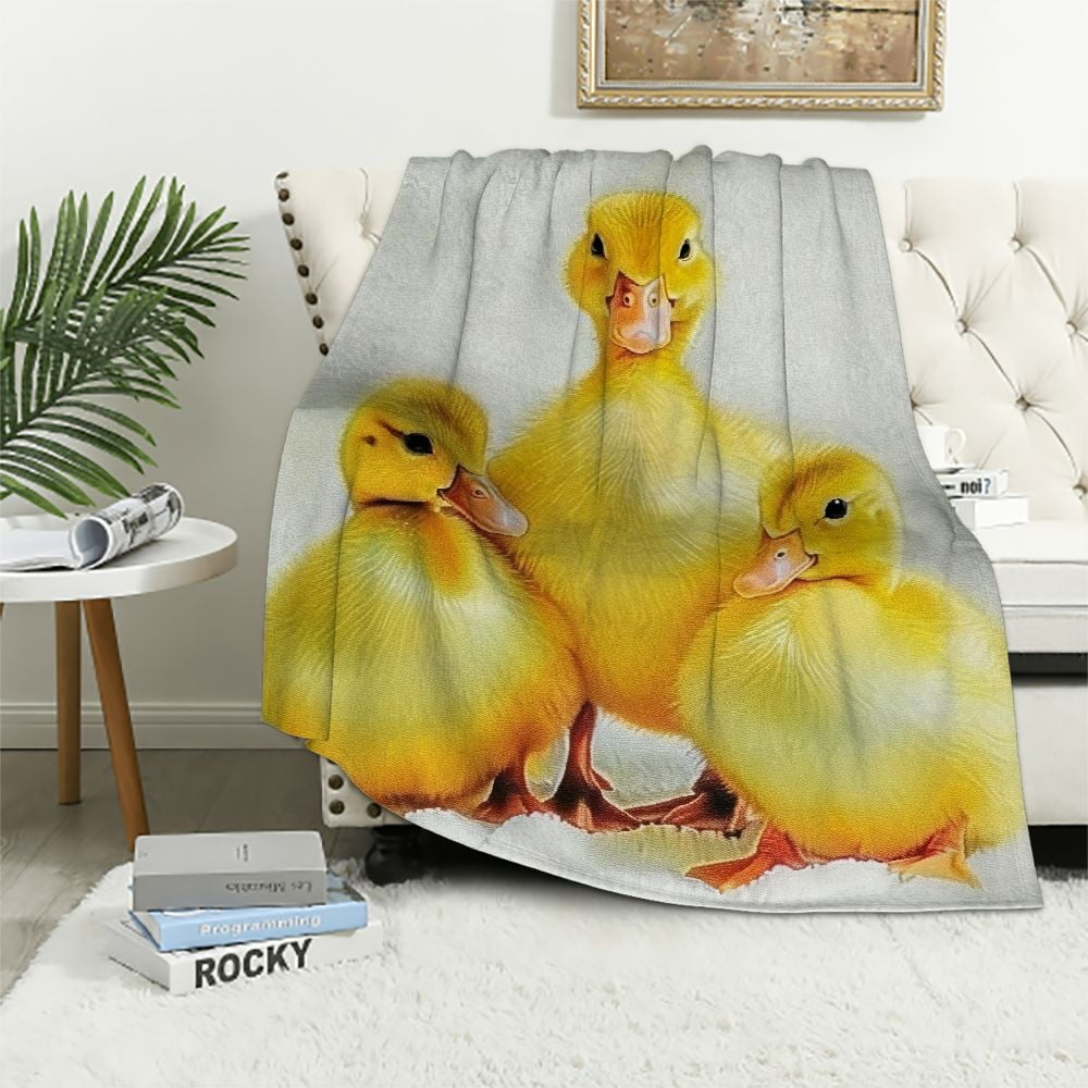 Akjvoe Throw Blanket, Duckling Brothers Loving Family Ties Themed ...