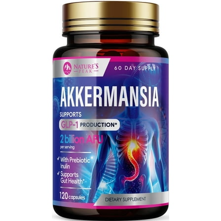 Akkermansia Probiotic 2 Billion AFU - Premium Akkermansia Muciniphila to Support GLP-1 Production for Women & Men, GLP-1 Supplement with Prebiotics for Digestive, Gut & Immune Support - 120 Capsules