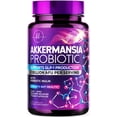 thumbnail image 1 of Akkermansia Probiotic - 2 Billion AFU per Serving - Best Strain for GLP-1 Production Support with Prebiotic Fiber for Natural Digestive & Gut Health - Bottled in USA for Women & Men - 120 Capsules, 1 of 9