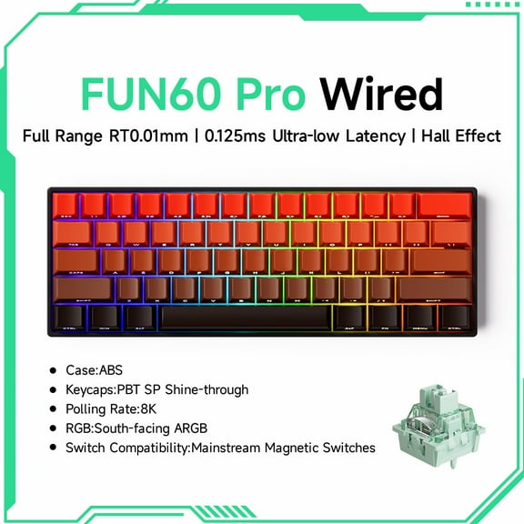 Akko MonsGeek FUN60 PRO&MAX HE Magnetic Keyboard 60% Machanical Gaming Keyboards Rapid Trigger 8K Custom Keyboard Gamer Esports