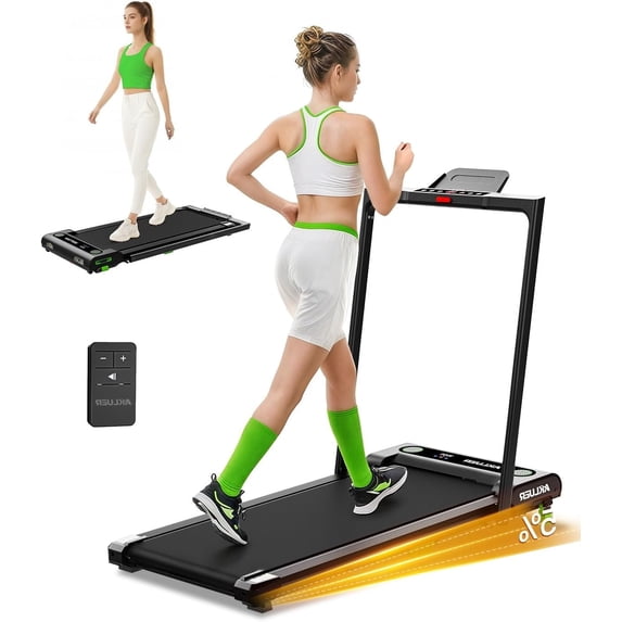Akluer Walking Pad Treadmill with 5% Incline, 2.5HP Motor, 330 lb Capacity, Quiet Under Desk Treadmill, LED Display, Anti-Slip Belt, Remote Control