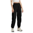 thumbnail image 1 of Akmaiox Cargo Pants for Women,Elastic Waisted Straight Leg Joggers with Multi Pockets,Lightweight Outdoor Athletic Climbing Hiking Pants S-2XL, 1 of 4