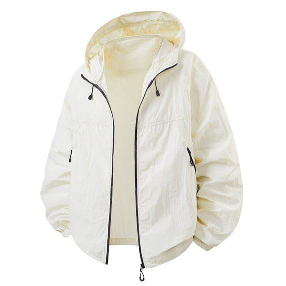 Akmaiox Men's Big And Tall Hoodies Casual Long Sleeve Zip Up Sweatshirt with Drawstring Hooded Zip Pockets Windbreaker Jackets S-4XL