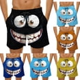 thumbnail image 1 of Akmaiox Men's Funky Printed Swim Trunks Drawstring Waistband with Pockets for Summer Beach Casual Shorts S-5XL, 1 of 6