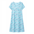 thumbnail image 1 of Akmaiox Nightgowns for Women Oversized Crew Neck Short Sleeve Comfy Loungewear Casual Cute Print Sleep Dresses S-XL, 1 of 4