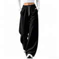 thumbnail image 1 of Akmaiox Wide Leg Sweatpants for Women, Plus Size Drawstring Waist Workout Joggers with Pockets, Casual Comfy Outdoor Hiking Pants, 1 of 7