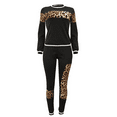 thumbnail image 1 of Akmipoem 2 Piece Outfits Women Leopard Sweatsuit Tracksuit Jogging Suit Activewear Sets, 1 of 5