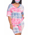 thumbnail image 1 of Akmipoem 2 Piece Outfits for Women Plus Workout Sets Summer Tie Dye Biker Short Sets, 1 of 5