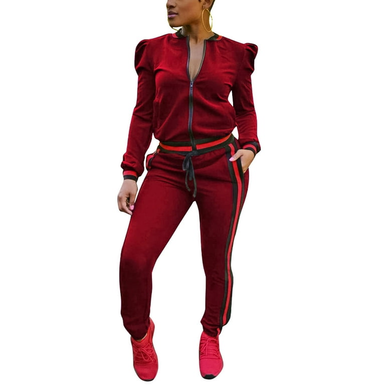 Akmipoem Sweatsuits Piece Sets Womens Plus Outfit Sets Jogging