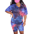 thumbnail image 1 of Akmipoem Two Piece Workout Sets for Women Tie Dye Summer Biker Short Sets Outfits, 1 of 5