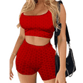 thumbnail image 1 of Akmipoem Women 2 Piece Activewear Set Gym Workout Sports Bra Crop Top Shorty Textured Outfits, 1 of 5