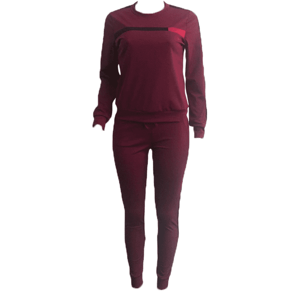 Akmipoem Women 2 Piece Sweatsuit Outfit Striped Long Sleeve Pullover Activewear Jogging Tracksuit Set