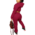 thumbnail image 1 of Akmipoem Women Hoodie Crop Pullover Sweatshirt Sweatpants 2 Piece Sweatsuits Sets, 1 of 4