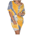 thumbnail image 1 of Akmipoem Women Two Piece Activewear Tie Dye Outfits Biker Short Sets Workout Tracksuit, 1 of 5