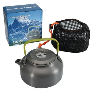 0.8L/1.4L Camping Teapot Kettle Portable Lightweight Large Capacity Outdoor  Tea Coffee Pot for Hiking Backpacking Picnic Travel - AliExpress